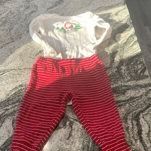 Festive White and Red Baby Outfit